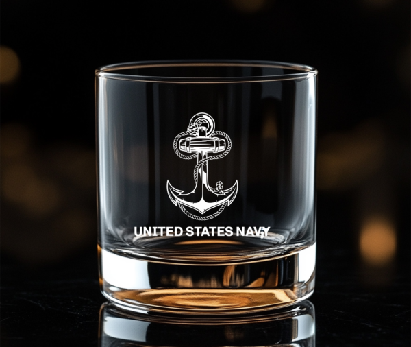 United States Navy | Laser-Engraved Whiskey Glass