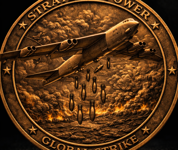 Peace Through Strength Global Strike Challenge Coin - Antique Brass