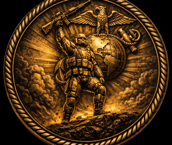 Titan of the Corps USMC Challenge Coin - Antique Brass