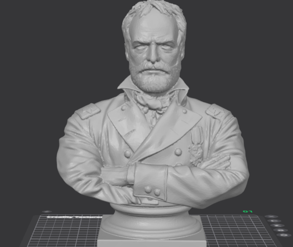 General William T Sherman 3D printed commemorative bust — Union Civil War general, March to the Sea, Atlanta campaign — military history collectible display