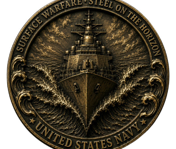 Steel on the Horizon | US Navy Surface Warfare Coin — Semper Fortis