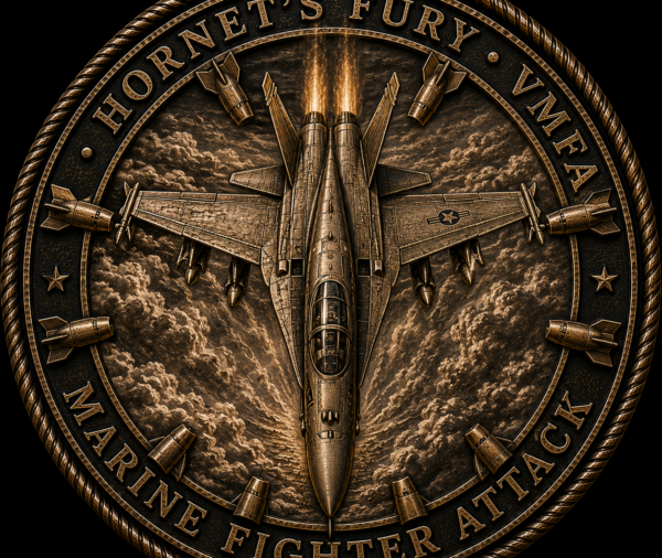 Hornet's Fury VMFA Challenge Coin